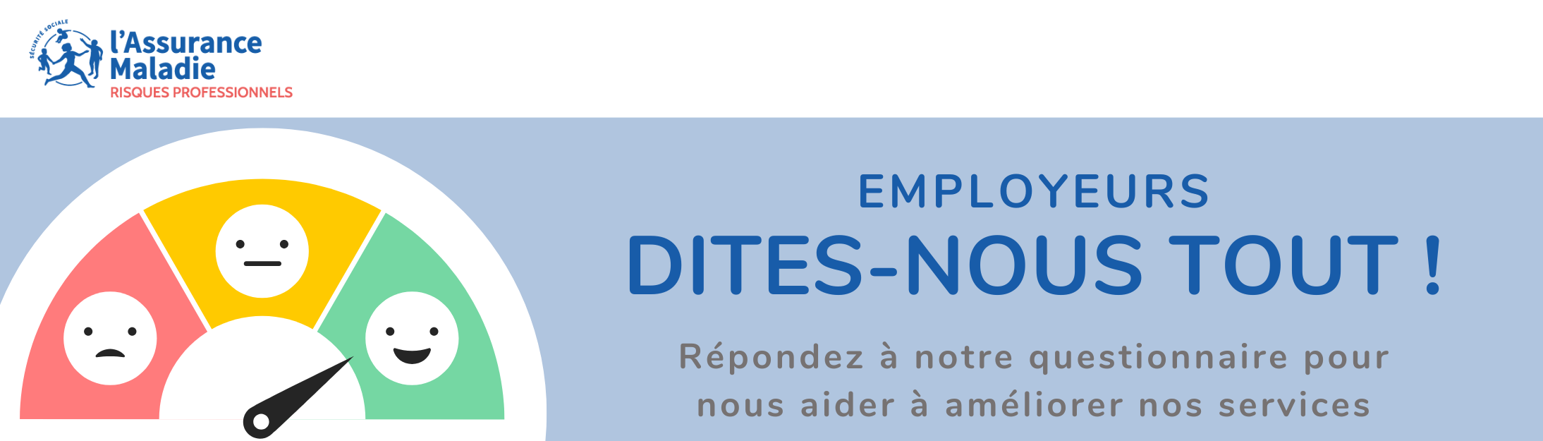 Image mettant en avant une jauge et indiquant "Baromètre employeurs : dites nous tout !"